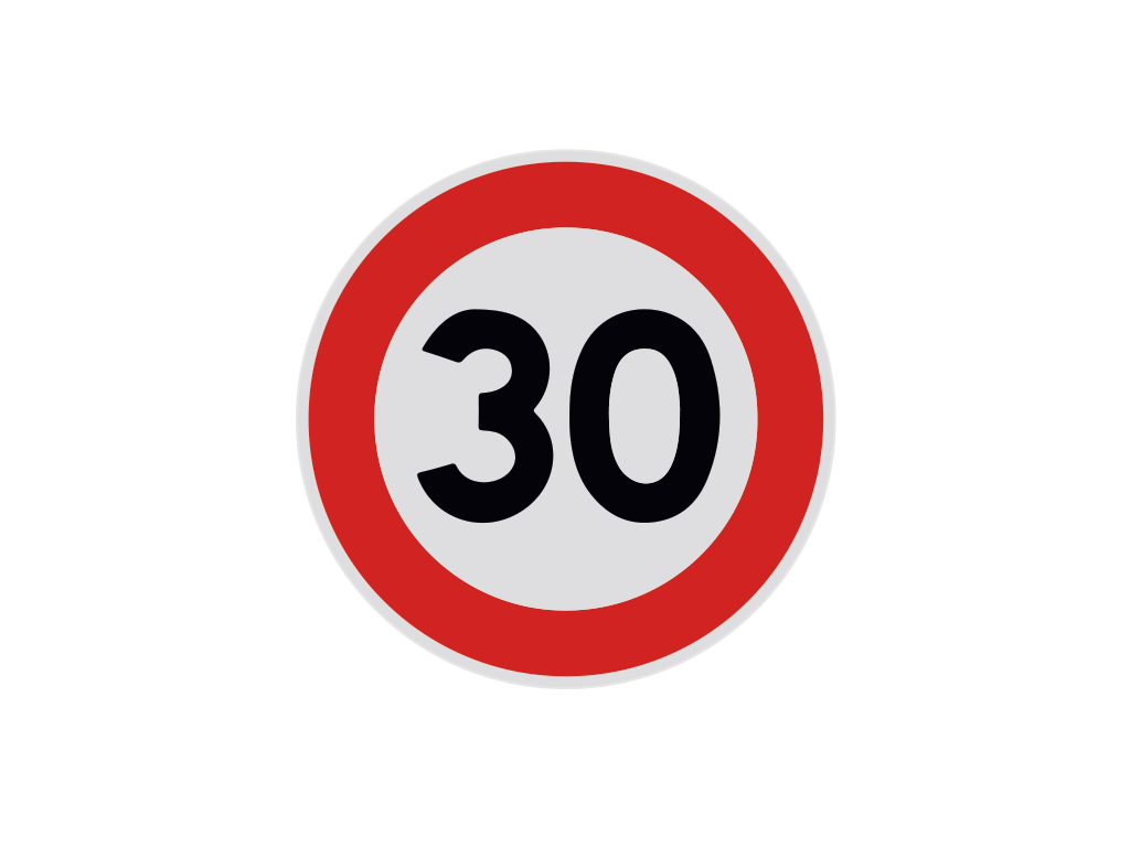 Panneau de signalisation 30 pour la limitation routière