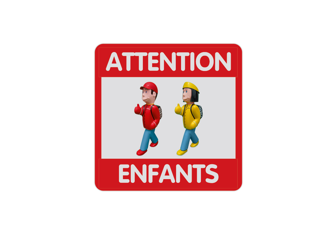 Panneau de signalisation ATTENTION ENFANT