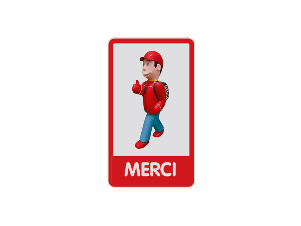 Panneau de signalisation Arthur MERCI pour la sécurité des écoles