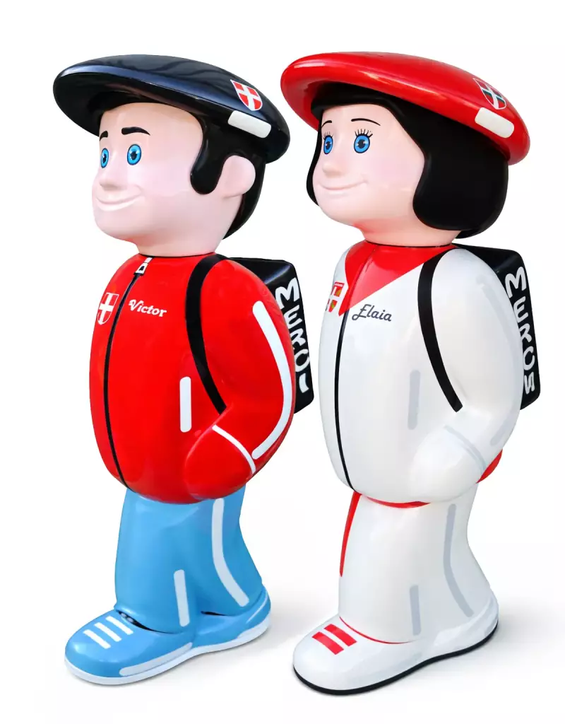Figurines de signalisation régionales aux couleurs du Pays basque