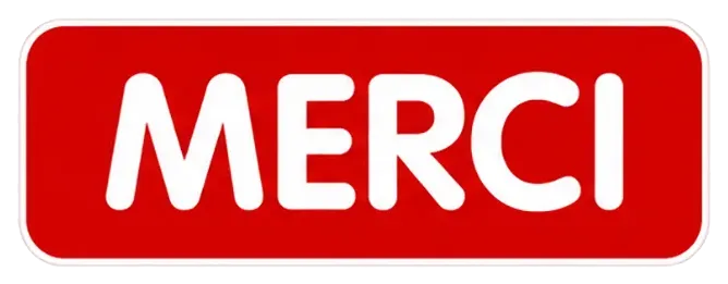 Panneau de signalisation « Merci »
