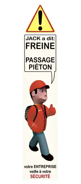 Figurine plate gamme Éco « Jack a dit : freine, passage piéton »