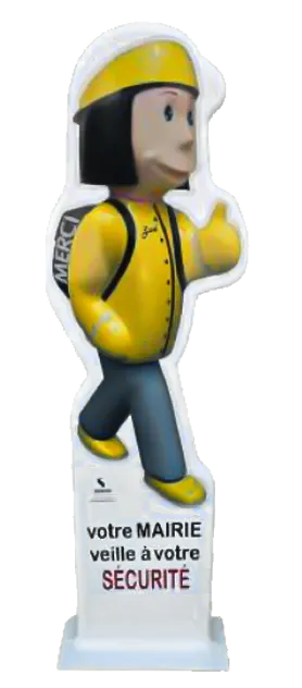 Figurine plate Zoé gamme Éco personnalisée au nom de la mairie
